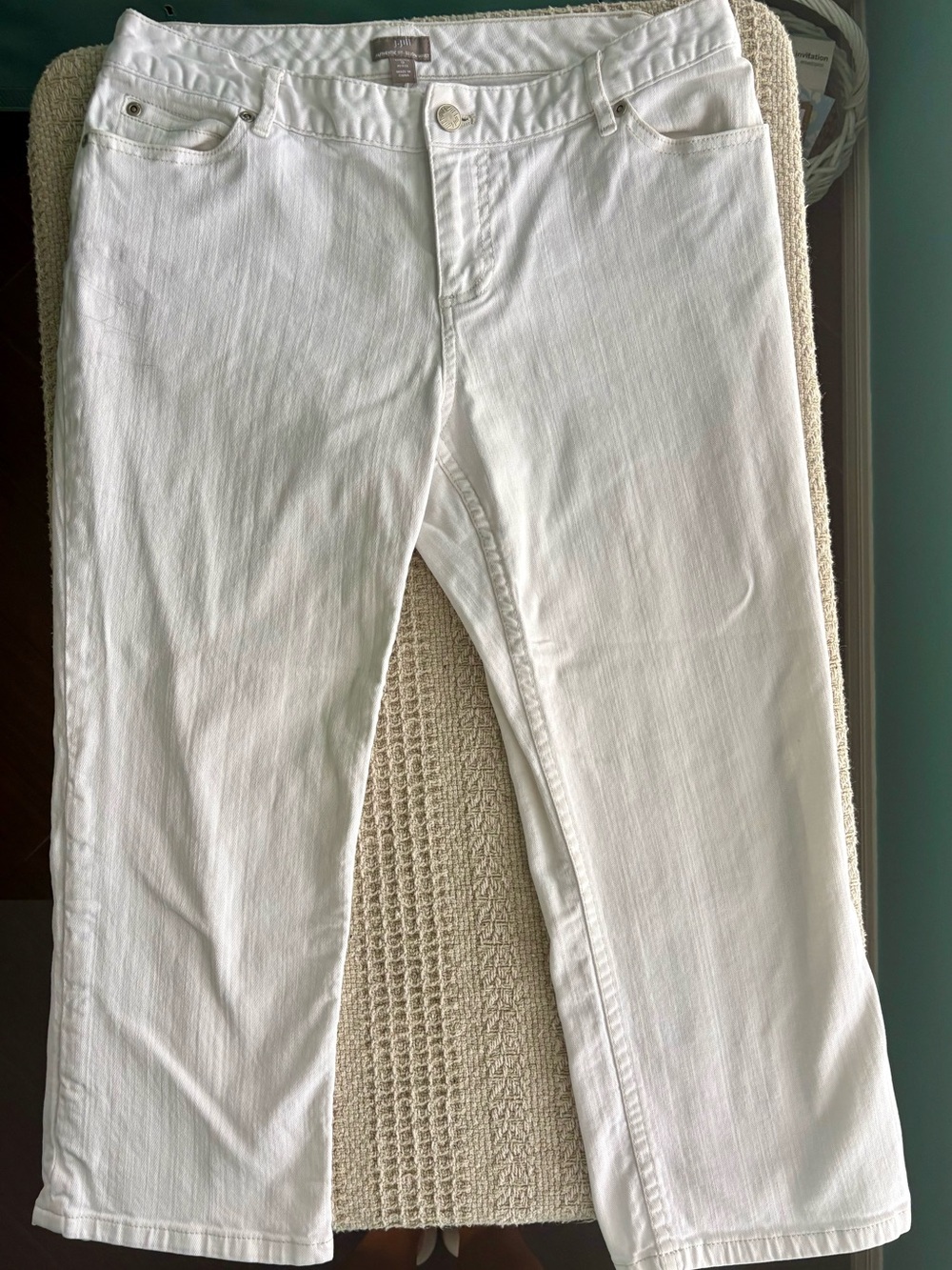 J. Jill White Straight-Leg Cropped Women’s Jeans